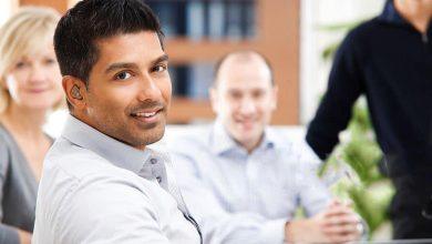 group of business people looking at the camera.