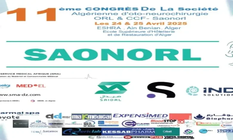Affiche congrès ORL Algérie avril 2025